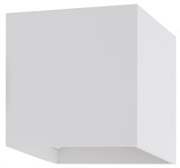 Applique CUBO UP&DOWN DA PARETE IN PC BIANCO 6W 2700K 10X10CM IP54