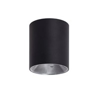 Applique cilindro da soffitto in alluminio nero 10W CCT 2700K-3000K-4000K Ø95MM