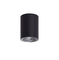 Applique cilindro da soffitto in alluminio nero 7W CCT 2700K-3000K-4000K Ø75MM