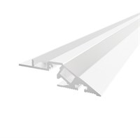 Profilo in alluminio bianco da incasso cartongesso luce indiretta 2mt + 2 cover opache