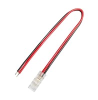 Connettore per strip led IP20 da 5mm con cavo l.15cm - Pacco 10PZ