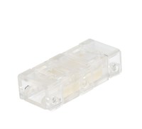 PACK 10PZ - CONNETTORE DI GIUNZIONE TRASPARENTE PER UNIRE 2 STRIP 5mm