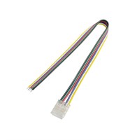 Connettore per strip led COB RGB+CCT IP20 da 12mm con cavo l.15cm - Pacco 10PZ