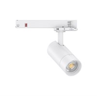 Faretto binario trifase bianco 10W-20W ottica zoom 3000K-3500K-4000K CRI90