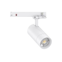 Faretto binario trifase bianco 20W-35W ottica zoom 3000K-3500K-4000K CRI90