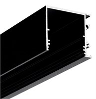 Profilo in alluminio NERO da appoggio alto 2mt per strip 30mm