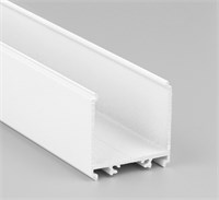 Profilo in alluminio BIANCO da appoggio per alloggiamento driver 2mt