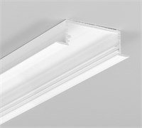 Profilo In Alluminio Bianco Da Incasso Largo 2Mt Cover Opaca Per Strip 30Mm