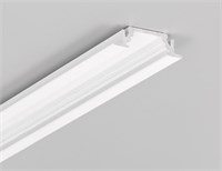 Profilo In Alluminio Bianco Da Incasso Basso 2Mt Cover Opaca C Per Strip 10Mm