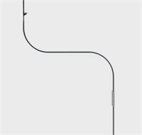 Curva nera &Oslash;160cm 90° raggio 80cm per binario a 48V cod. AV8115XIAA serie MINI7