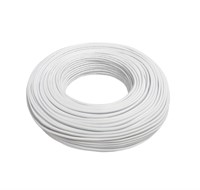 Cavo rosso-nero 2x0,50mm con guaina bianca rolla da 100mt