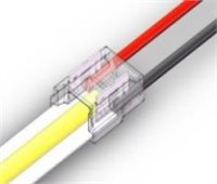 Connettore trasparente per strip COB/SMD da 8mm con cavo L. 15cm