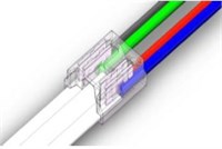 Connettore trasparente per strip COB RGB da 10mm con cavo L. 15cm