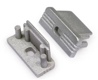 KIT 2 TAPPI SILVER CON FORO PER PROFILO AV4326XIAA