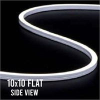 flex neon 1010 flat SIDE view 15w/mt 24v 4000k ip67 1CUT 5MT estruso