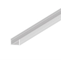 Profilo in alluminio da appoggio largo 23x15 2mt cover opaca per strip 19mm