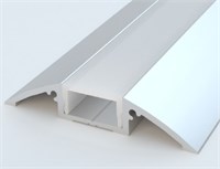 Profilo in alluminio appoggio/incasso 2mt 8x8mm per strip da max. 5mm - Min. 10pz