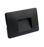 Segnapasso a superficie da parete nero 3W 2700K IP65