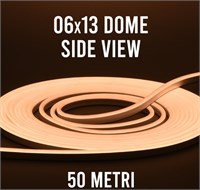 Flex neon 0613 dome side 15w/mt 24V IP65 estruso 6000K taglio 1 CUT - 50 metri