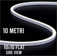 Flex neon 1010 flat side 15w/mt 24v IP65 estruso 4000k taglio 1cm - 10 metri