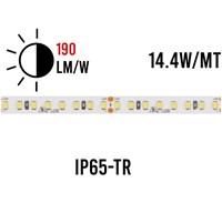 Strip led 2835 IP65-TR 14,4W/mt 190Lm/W 24V 2700K Alta luminosità