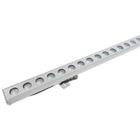 Wallwasher slim grigio RGB+3000K DMX512 30W 220V IP66 10°x60° - 1 metro