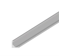 Profilo in alluminio angolare mini 8x8 2mt cover opaca per strip 4mm con clip e tappi inclusi