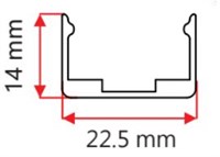 PROFILO IN PVC DA 1MT PER FLEX 2014 CONVEX