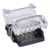 CONNETTORE DI GIUNZIONE TRASPARENTE PER UNIRE 2 STRIP RGBW 12mm PACK 10 PZ