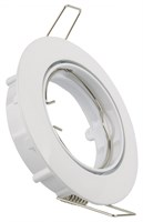 Portafaretto orientabile da incasso rotondo GU10 Ø81mm BIANCO
