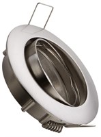 Portafaretto orientabile da incasso rotondo GU10 Ø81mm NICHEL SATINATO