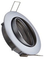 Portafaretto orientabile da incasso rotondo GU10 Ø81mm cromato SATINATO