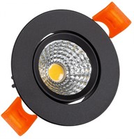 Faretto incasso orientabile NERO 15W COB 4000K UGR92