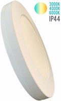 Plafoniera 12W CCT selezionabile 3000K-4000K-6000K incasso regolabile IP44