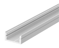Profilo in alluminio da appoggio basso BIANCO 2mt cover opaca per strip 12mm