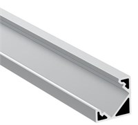 Profilo in alluminio angolare 18x18 2mt cover opaca per strip 13mm - conf. 40pz