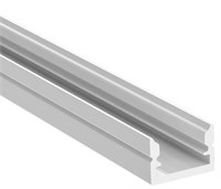 Profilo in alluminio MINI BIANCO da appoggio basso 2mt cover opaca per strip 8mm