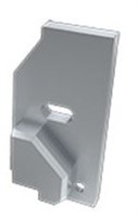 Chiusura in alluminio destra con foro per profili AV0316GLD e AV0318GLD