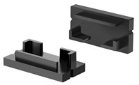 KIT 2 TAPPI NERO SENZA FORO PER PROFILO AV6468XIAA