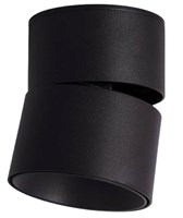 Applique cilindro da soffitto in alluminio NERO orientabile 15W 4000K