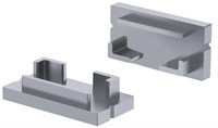 KIT 2 TAPPI TITANIO SENZA FORO PER PROFILO AV6469XIAA