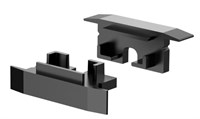 KIT 2 TAPPI NERI CON FORO PER PROFILO AV6472XIAA