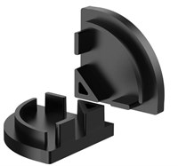 KIT 2 TAPPI NERI CON FORO PER PROFILO AV6477XIAA