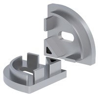 KIT 2 TAPPI TITANIO CON FORO PER PROFILO AV6477XIAA