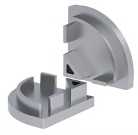 KIT 2 TAPPI TITANIO SENZA FORO PER PROFILO AV6478XIAA