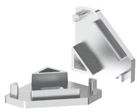 KIT 2 TAPPI GRIGI CHIUSI SENZA FORO PER PROFILO AV6479XIAA E AV6595XIAA