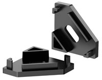 KIT 2 TAPPI NERI CON FORO PER PROFILO AV6481XIAA