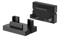 KIT 2 TAPPI NERO SENZA FORO PER PROFILO AV6485XIAA