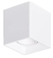 APPLIQUE DA SOFFITTO CUBO IN PC BIANCO IP20 PER GU10 9,3X9,3CM