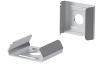 KIT 2 CLIP DI FISSAGGIO PER PROFILI CON PASSAGGIO CAVO 18X14